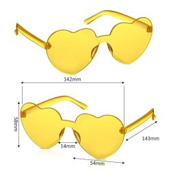 Gafas Fashion Party De Corazón Sol Rimless Moda Colores