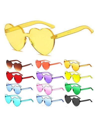 Gafas Fashion Party De Corazón Sol Rimless Moda Colores