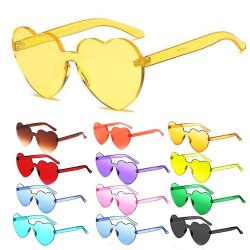 Gafas Fashion Party De Corazón Sol Rimless Moda Colores