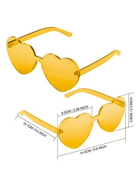 Gafas Fashion Party De Corazón Sol Rimless Moda Colores