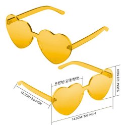 Gafas Fashion Party De Corazón Sol Rimless Moda Colores