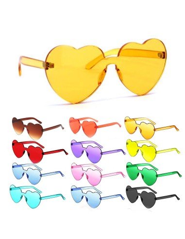 Gafas Fashion Party De Corazón Sol Rimless Moda Colores