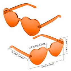 Gafas Fashion Party De Corazón Sol Rimless Moda Colores