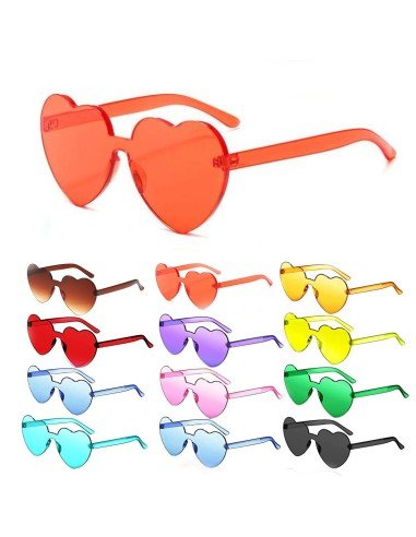 Gafas Fashion Party De Corazón Sol Rimless Moda Colores