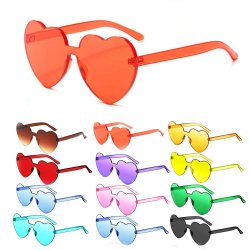 Gafas Fashion Party De Corazón Sol Rimless Moda Colores