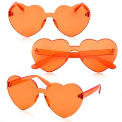 Gafas Fashion Party De Corazón Sol Rimless Moda Colores