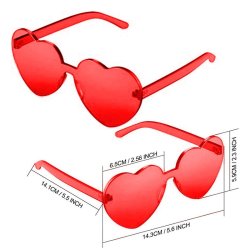 Gafas Fashion Party De Corazón Sol Rimless Moda Colores