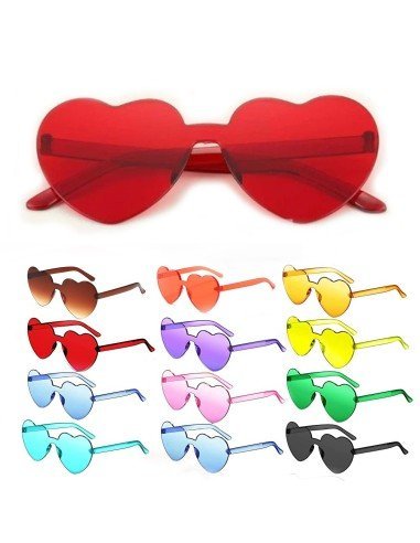 Gafas Fashion Party De Corazón Sol Rimless Moda Colores