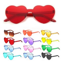 Gafas Fashion Party De Corazón Sol Rimless Moda Colores