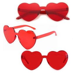 Gafas Fashion Party De Corazón Sol Rimless Moda Colores