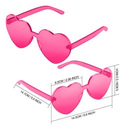 Gafas Fashion Party De Corazón Sol Rimless Moda Colores