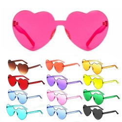 Gafas Fashion Party De Corazón Sol Rimless Moda Colores