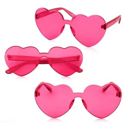 Gafas Fashion Party De Corazón Sol Rimless Moda Colores