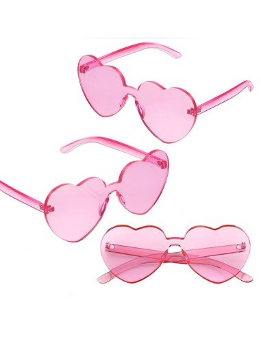 Gafas Fashion Party De Corazón Sol Rimless Moda Colores