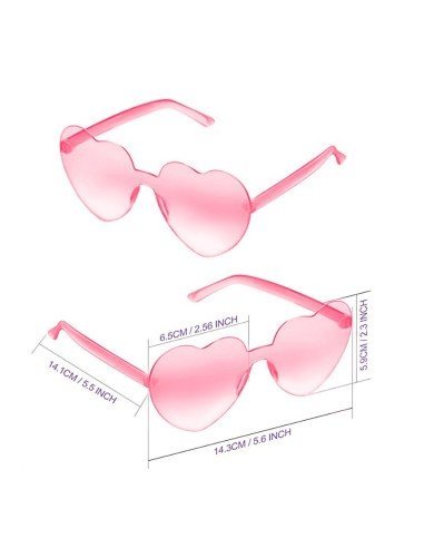 Gafas Fashion Party De Corazón Sol Rimless Moda Colores