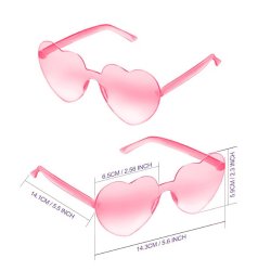 Gafas Fashion Party De Corazón Sol Rimless Moda Colores