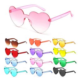 Gafas Fashion Party De Corazón Sol Rimless Moda Colores