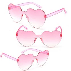 Gafas Fashion Party De Corazón Sol Rimless Moda Colores