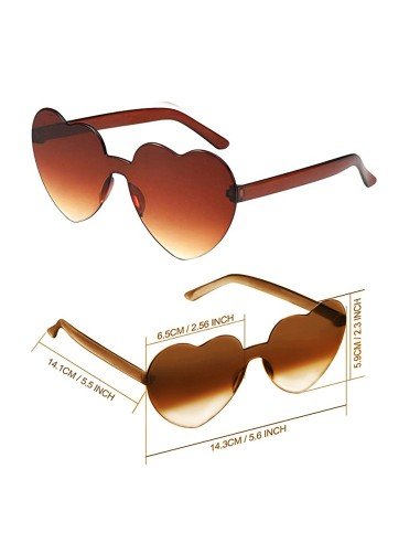 Gafas Fashion Party De Corazón Sol Rimless Moda Colores