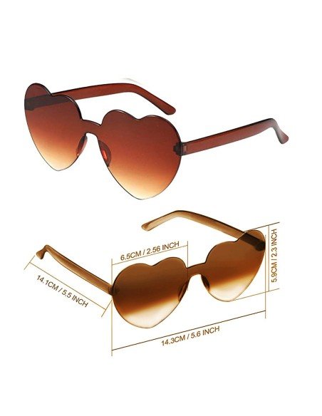 Gafas Fashion Party De Corazón Sol Rimless Moda Colores