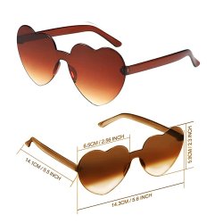 Gafas Fashion Party De Corazón Sol Rimless Moda Colores