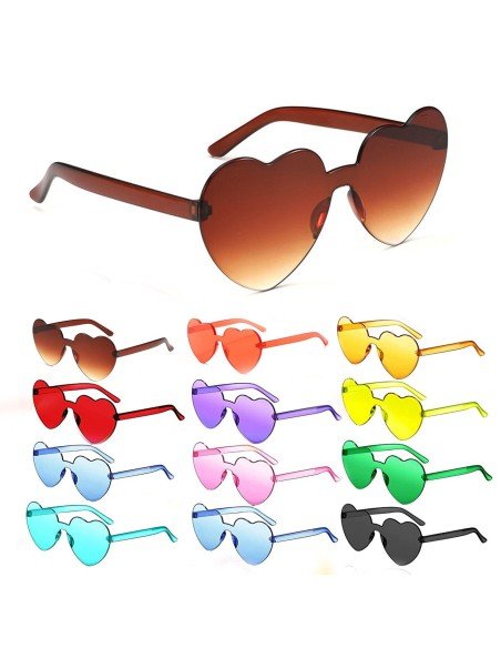 Gafas Fashion Party De Corazón Sol Rimless Moda Colores