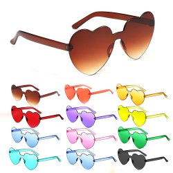 Gafas Fashion Party De Corazón Sol Rimless Moda Colores
