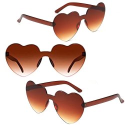 Gafas Fashion Party De Corazón Sol Rimless Moda Colores