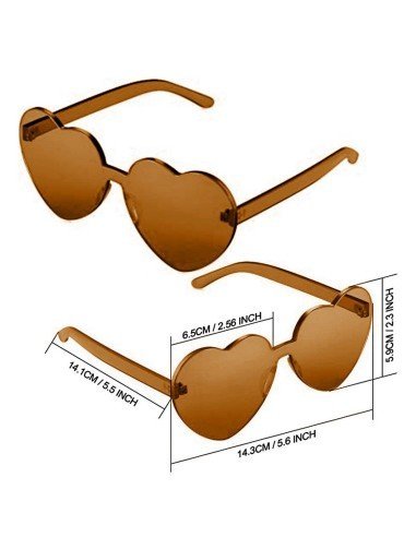 Gafas Fashion Party De Corazón Sol Rimless Moda Colores