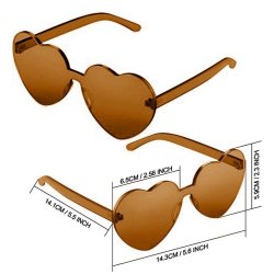 Gafas Fashion Party De Corazón Sol Rimless Moda Colores