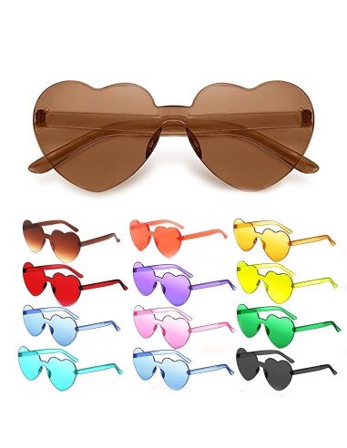 Gafas Fashion Party De Corazón Sol Rimless Moda Colores
