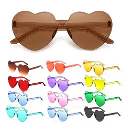 Gafas Fashion Party De Corazón Sol Rimless Moda Colores