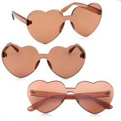Gafas Fashion Party De Corazón Sol Rimless Moda Colores
