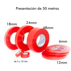 Cinta doble faz de poliéster 6mm x 50 mts Soco