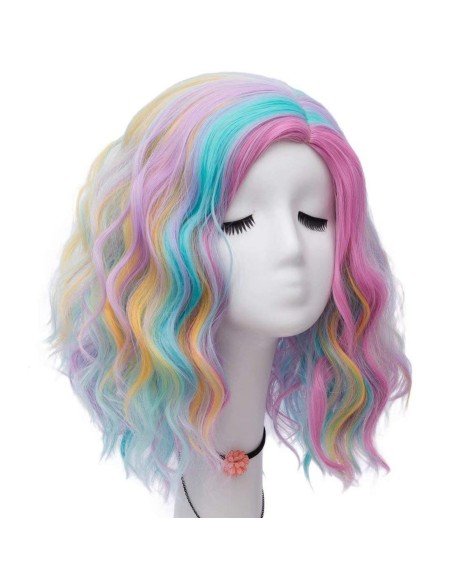 ⭐  Peluca Corta Kanekalon Corte Recto Apariencia Natural