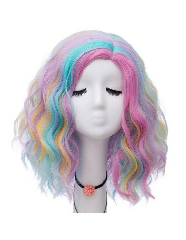 ⭐  Peluca Corta Kanekalon Corte Recto Apariencia Natural