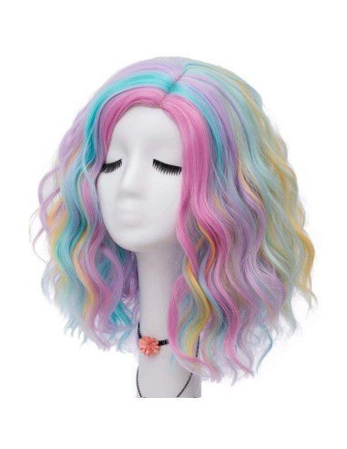 ⭐  Peluca Corta Kanekalon Corte Recto Apariencia Natural