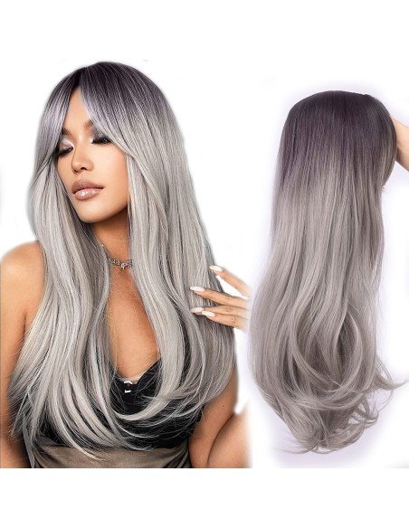 Peluca Balayage Cosplay Degradee Kanekalon 60cm Uso Diario