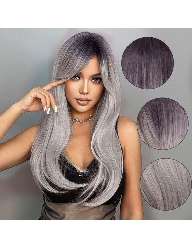 Peluca Balayage Cosplay Degradee Kanekalon 60cm Uso Diario