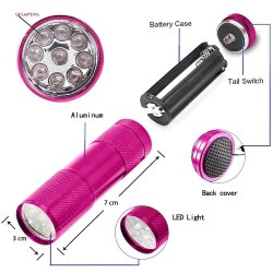 ⭐ Linterna black Light UV Led UltraVioleta luz Negra probador billetes