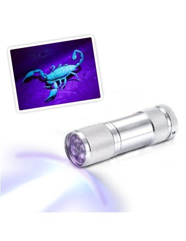 ⭐ Linterna black Light UV Led UltraVioleta luz Negra probador billetes