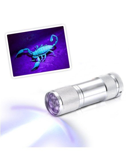 ⭐ Linterna black Light UV Led UltraVioleta luz Negra probador billetes