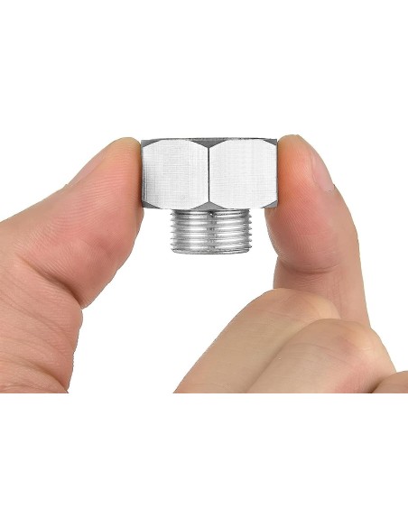 Adaptador Manguera Grifo, G De 1/2 Hembra A G De 3/8 Macho