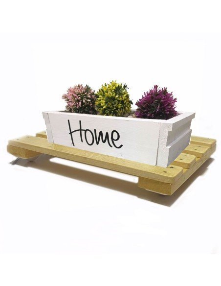 ⭐ Base con Ruedas para Matera soporte cuadrado Madera 25x20cm