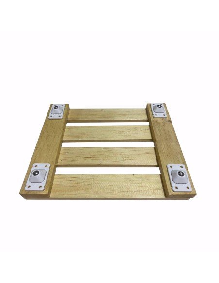 ⭐ Base con Ruedas para Matera soporte cuadrado Madera 25x20cm