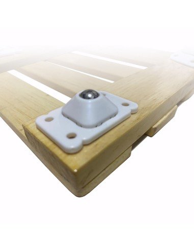 ⭐ Base con Ruedas para Matera soporte cuadrado Madera 25x20cm