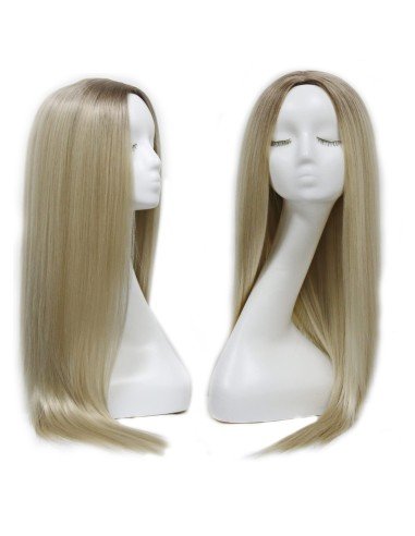 ⭐  Peluca Carrera al Centro y flequillo barbie niñas chicas