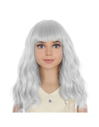 ⭐  Peluca Carrera al Centro y flequillo barbie niñas chicas