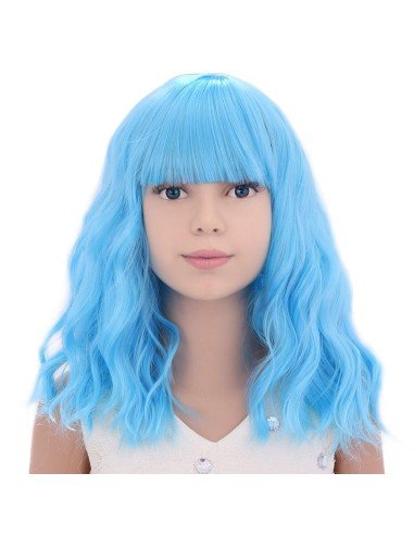 ⭐  Peluca Carrera al Centro y flequillo barbie niñas chicas