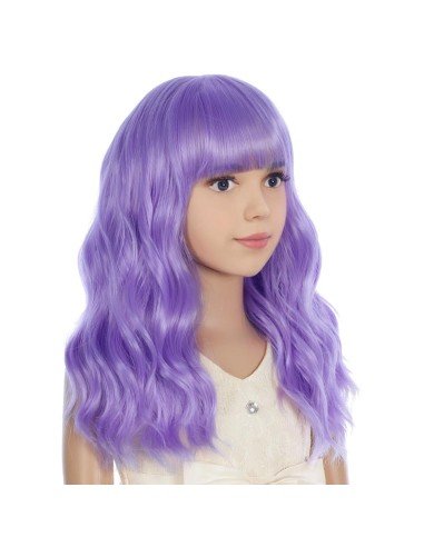 ⭐  Peluca Carrera al Centro y flequillo barbie niñas chicas